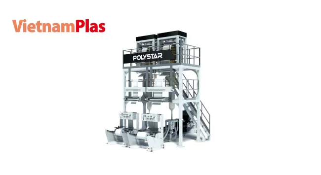 Twin headblown film machine in VietnamPlas